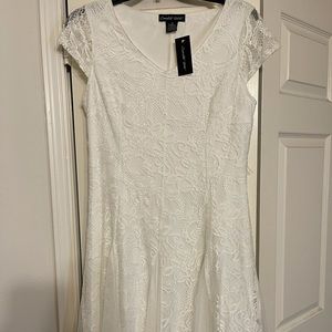 NWT - White Lace Dress - Petite Large